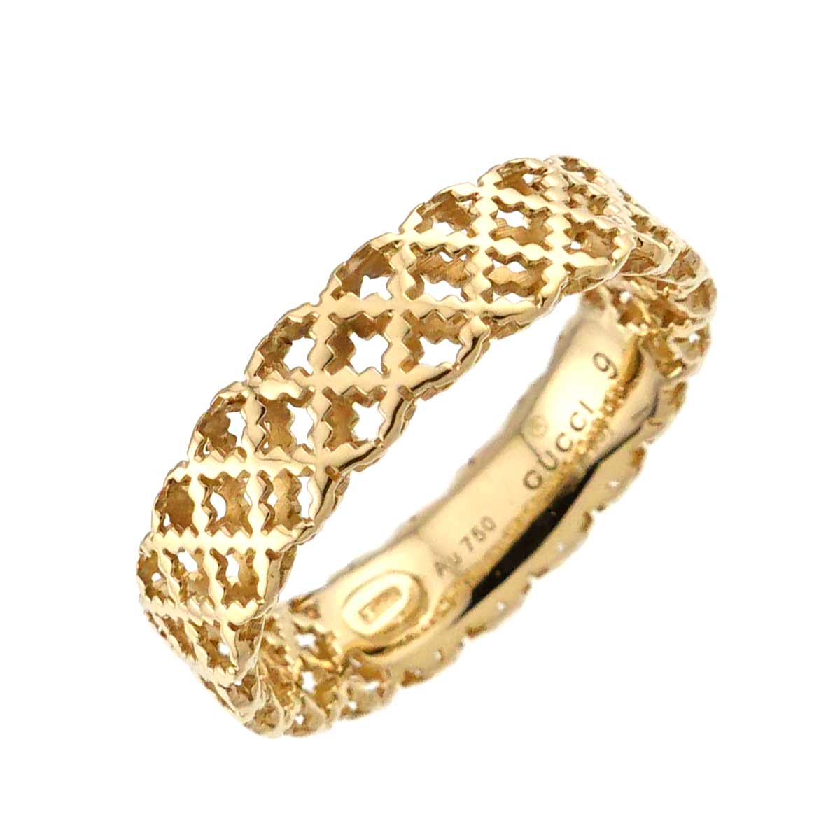 Diamantissima Ring 18K Yellow Gold 750 Size9 4.5-4.75(US)