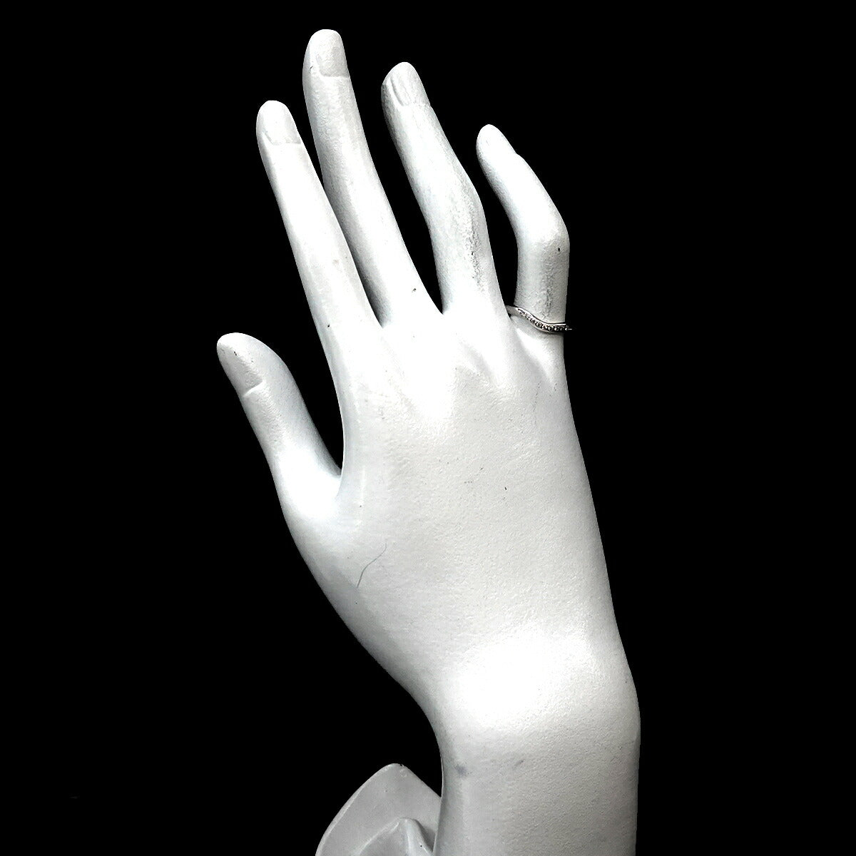 Curved Band Diamond Ring Platinum size5.25(US)