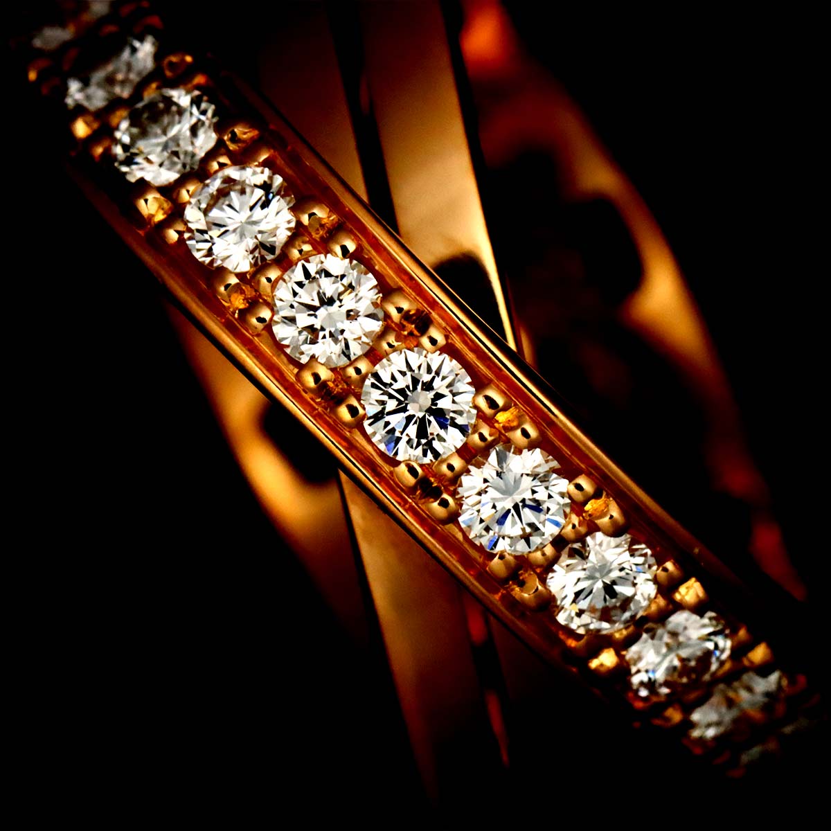 Etincelle De Diamond Ring 18K Pink Gold 750 size48 4.5(US)