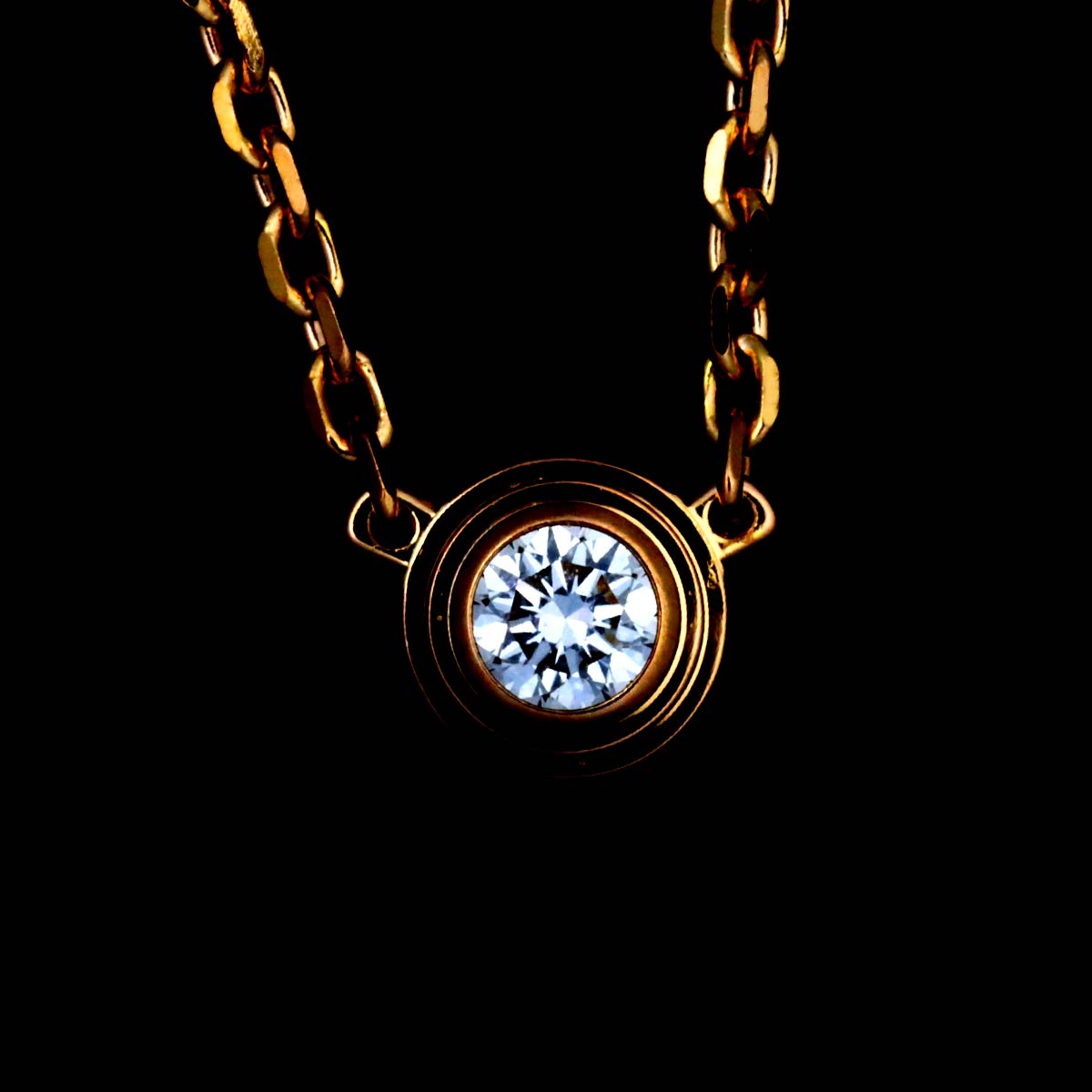 d Amour Diamond Necklace XS 18K Pink Gold 750