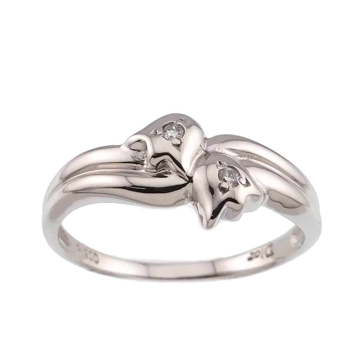 Diamond Ring Pt Platinum size5.75-6(US)