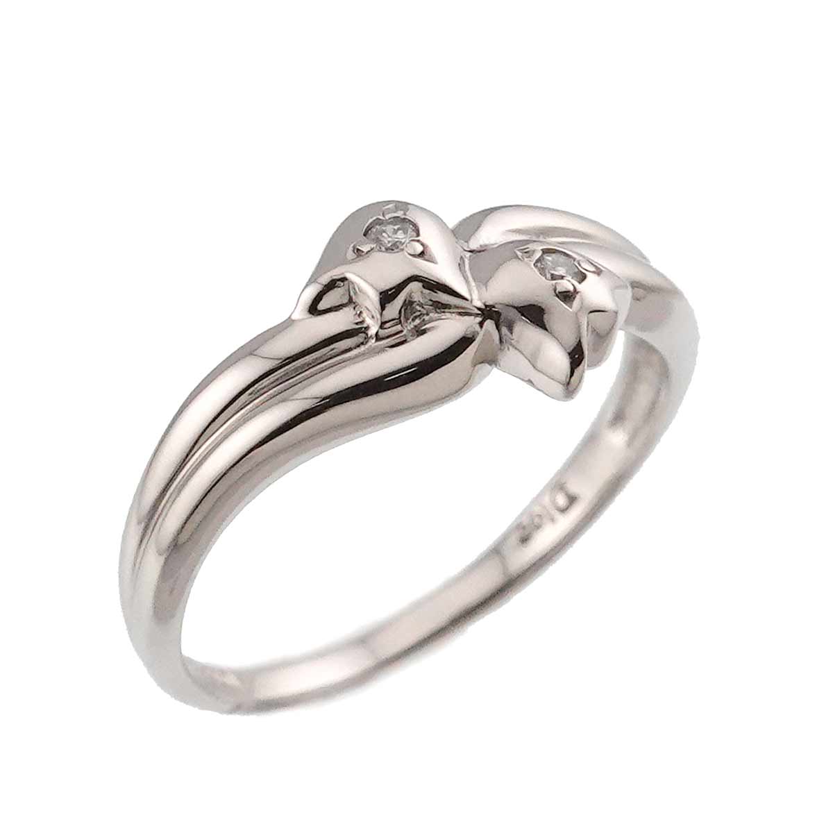 Diamond Ring Pt Platinum size5.75-6(US)