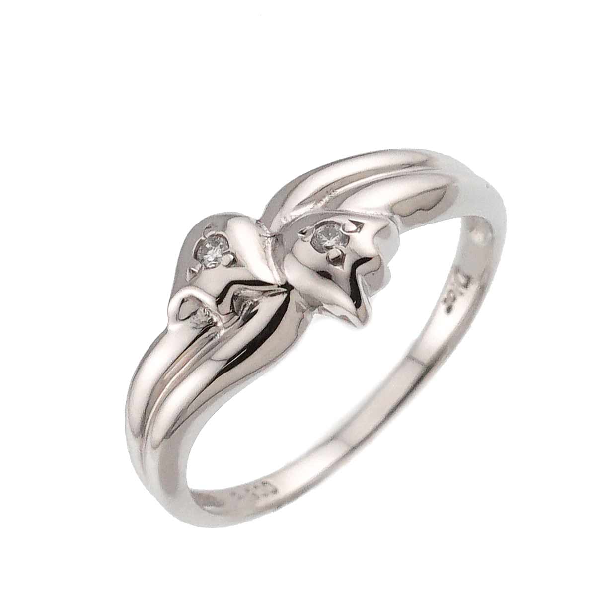 Diamond Ring Pt Platinum size5.75-6(US)