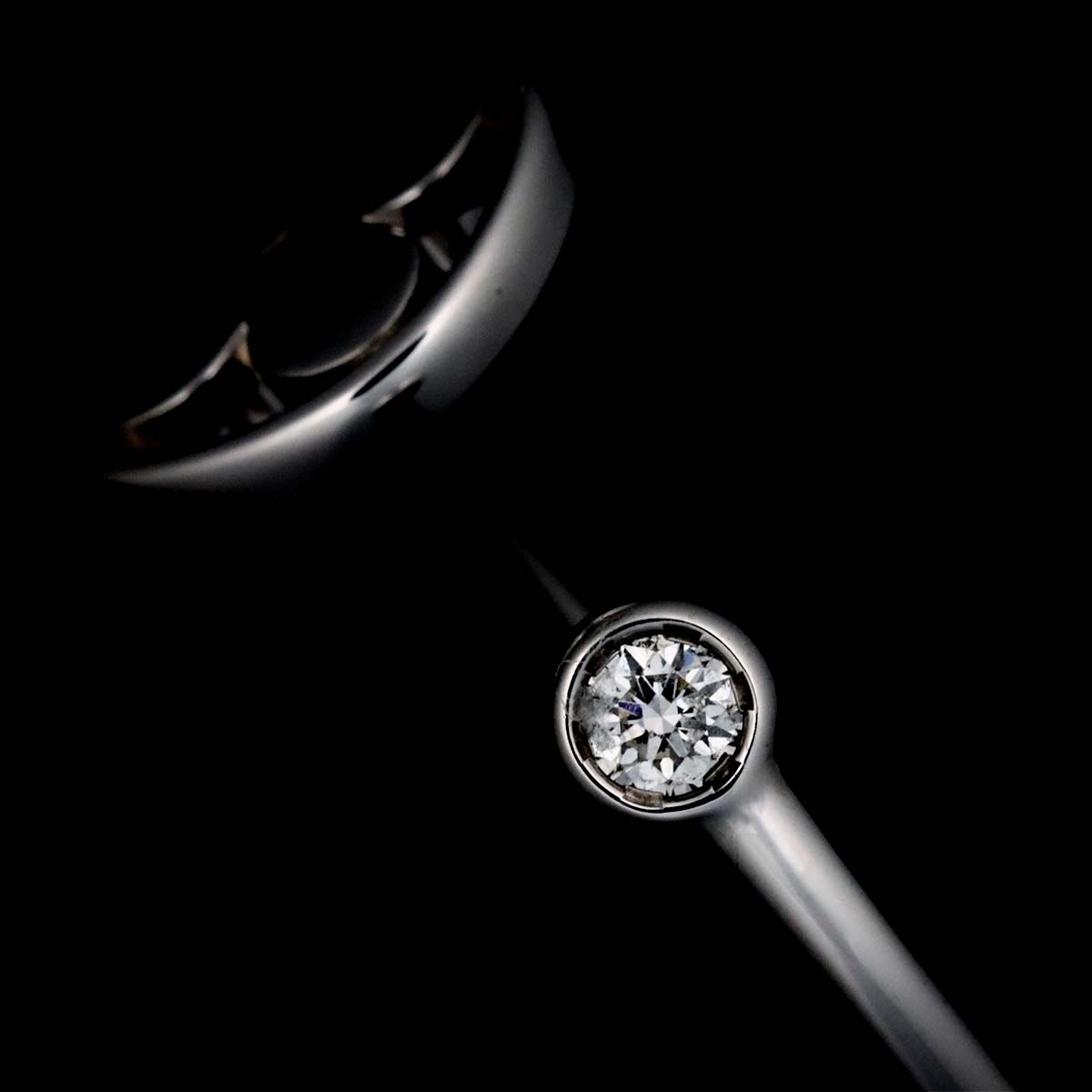 Berg Monogram Ring Diamond 18K YG WG PG Size53 6.25-6.5US