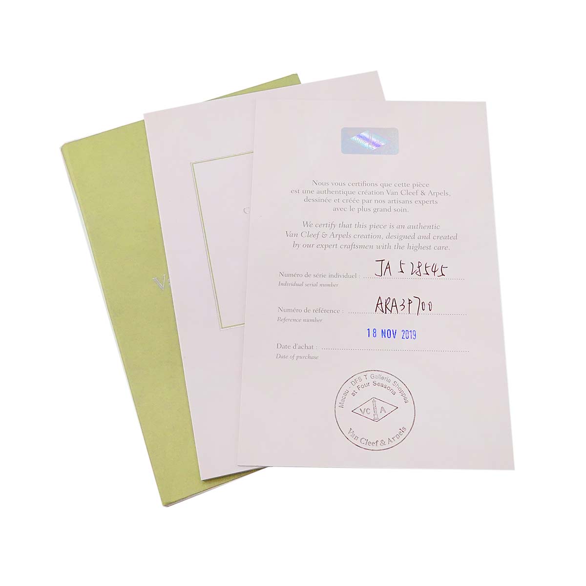 Pure Alhambra Mother of Pearl MOP Necklace 18K YG 750