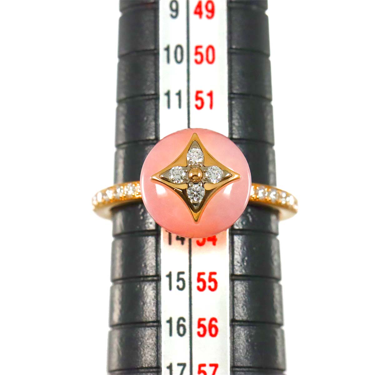 Blossom Opal Diamond Ring 18K PG 750 Size53 6.25-6.5(US)