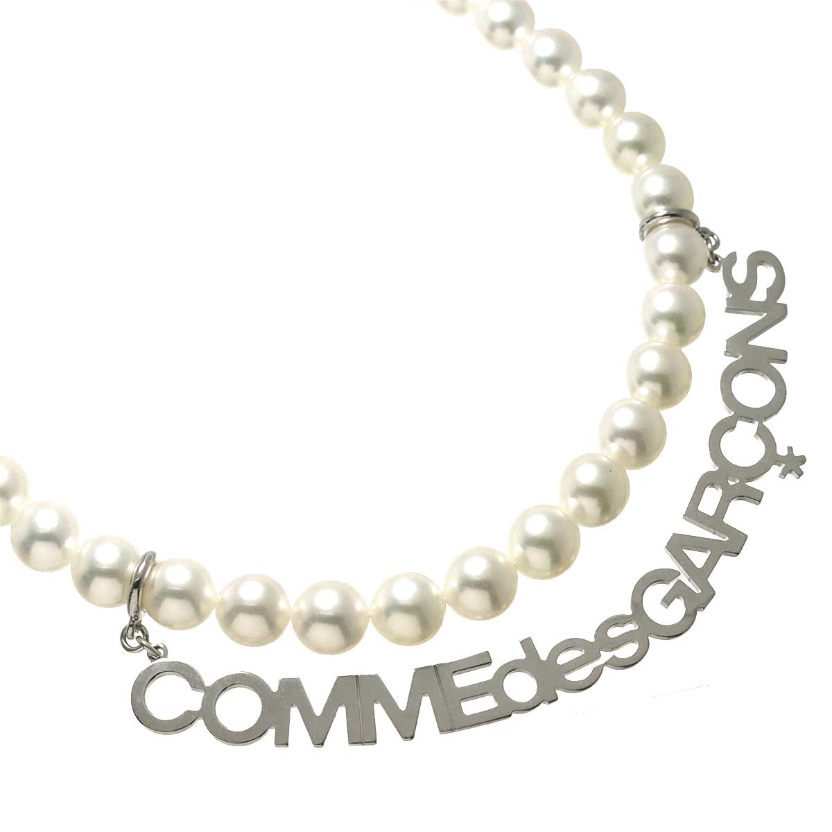 Comme des Garcons Akoya Pearl 7.8-6.5mm Necklace SV 925