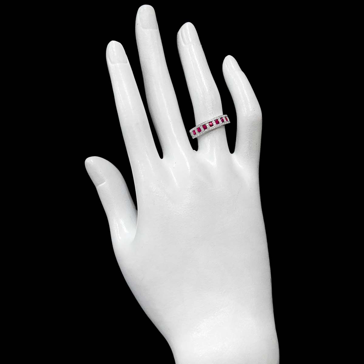 Belle Epoque Diamond Ring 18K WG 750 Size6-6.25(US)