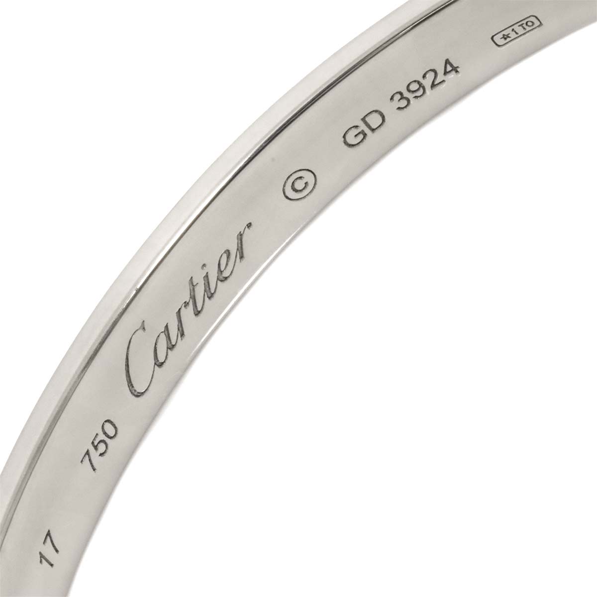 Love Bracelet Bangle 18K WG 750 Size17