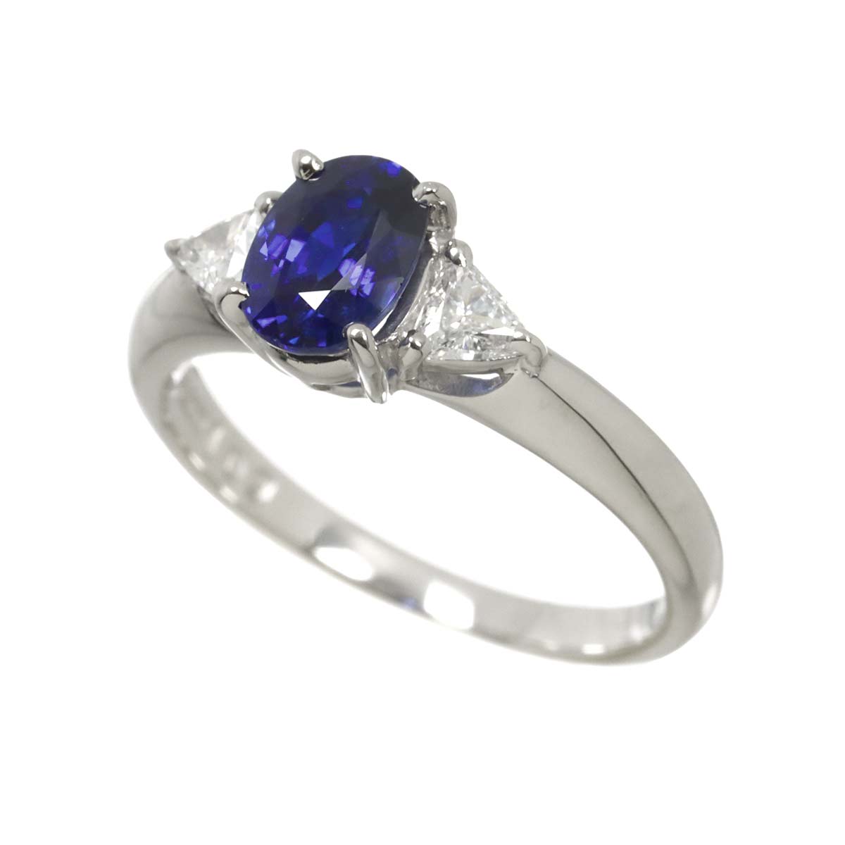 Sapphire 1.09ct Diamond 0.21ct Ring Platinum size5.25(US)