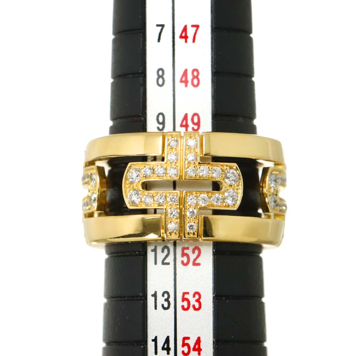 Parentesi Large Diamond Ring 18K YG 750 Size52 5.5-5.75(US)