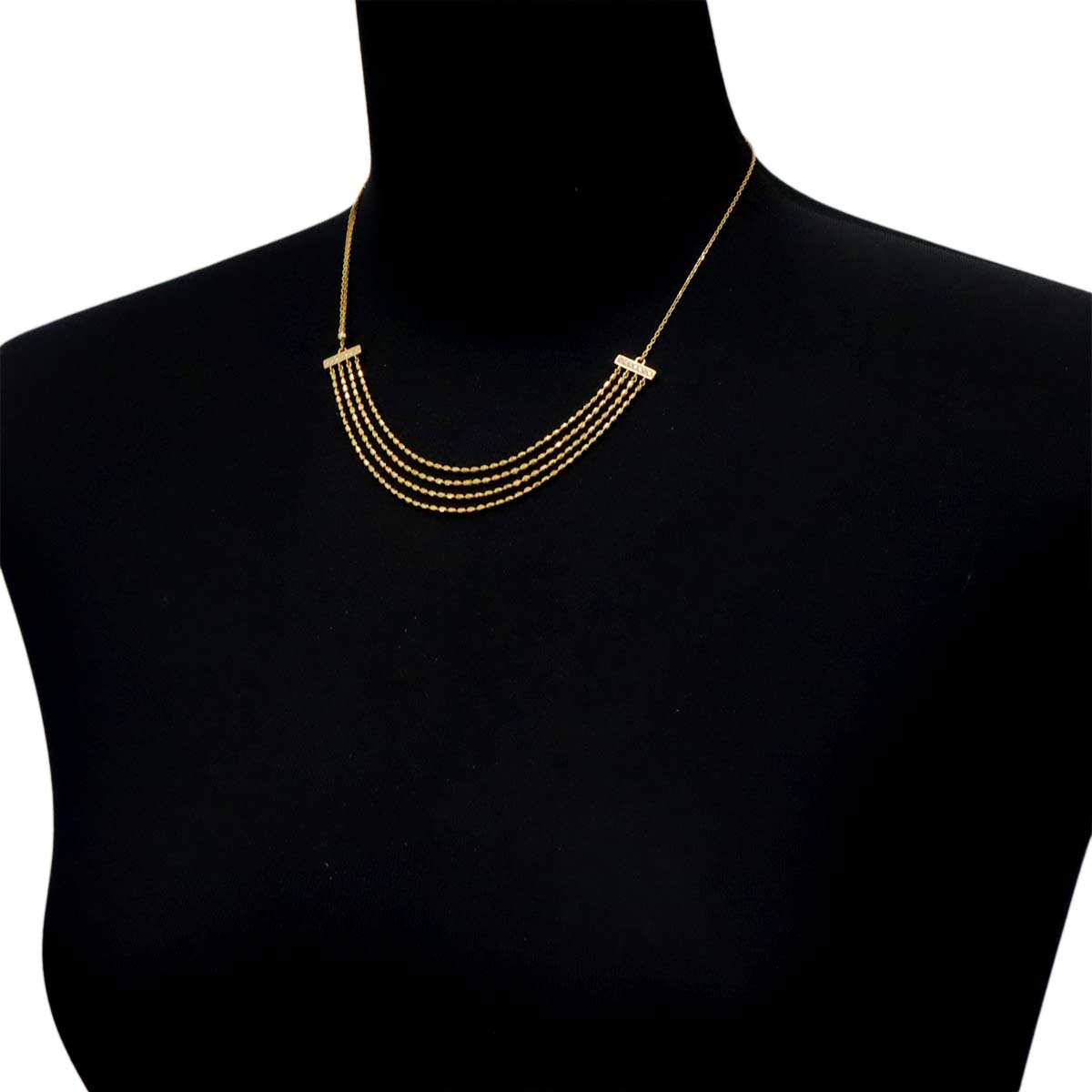 Diamond 0.10ct Necklace 18K YG 750