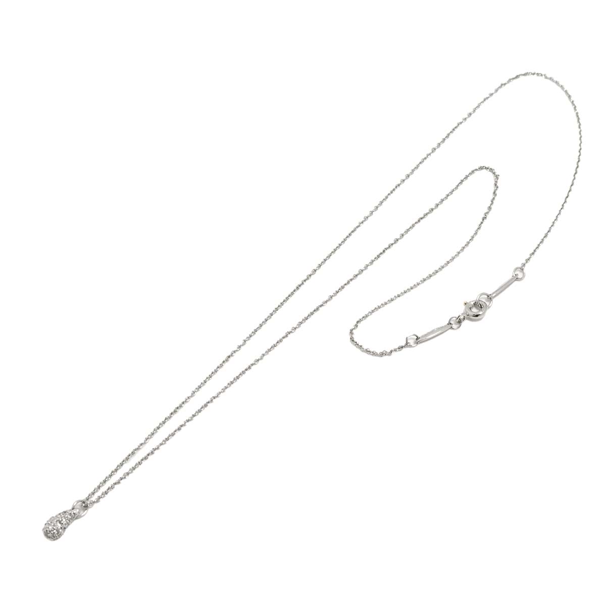 Teardrop Diamond Necklace Platinum