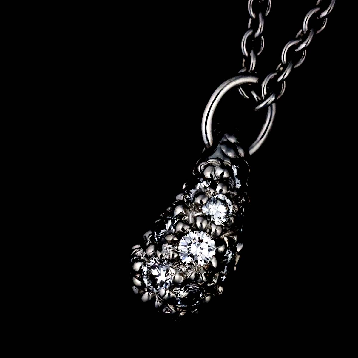 Teardrop Diamond Necklace Platinum