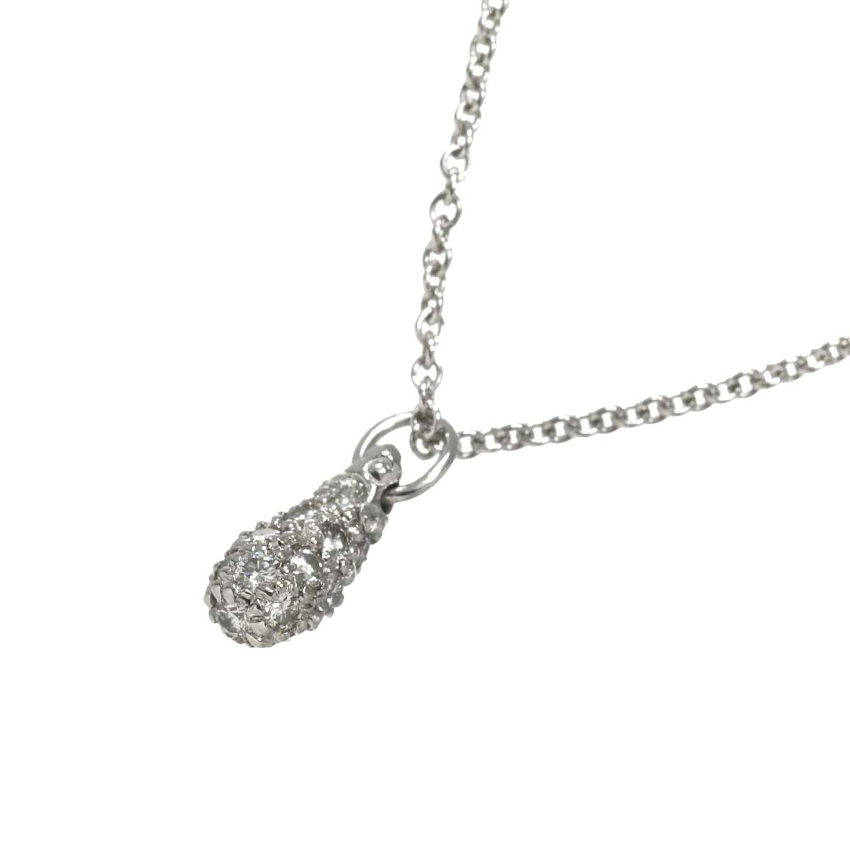 Teardrop Diamond Necklace Platinum