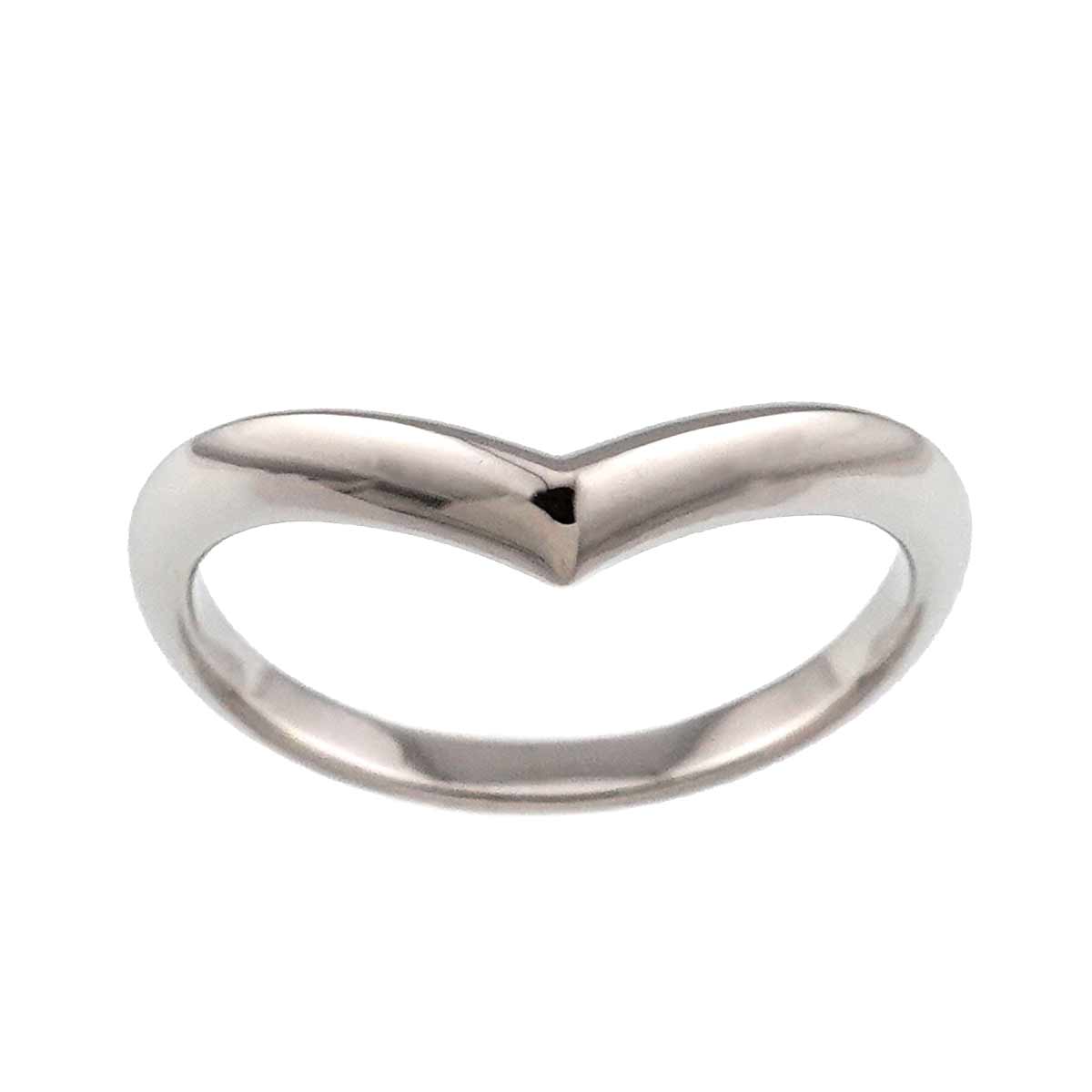 V Diamond Ring Pt Platinum size57 7.75-8(US)