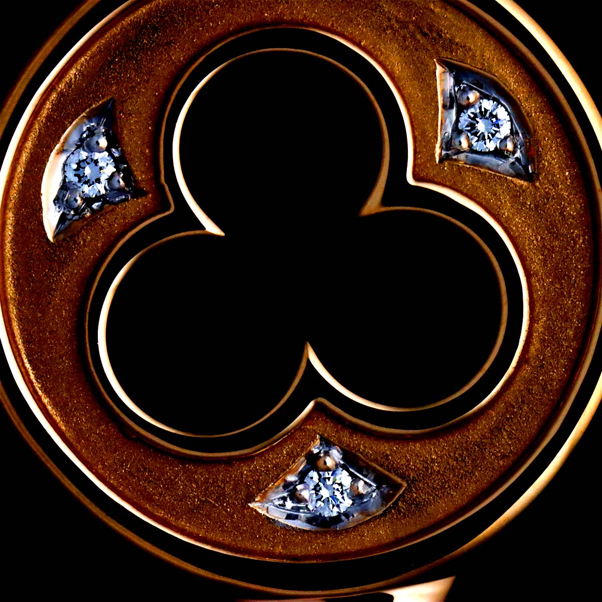 Clover key Diamond Necklace 18K PG 750