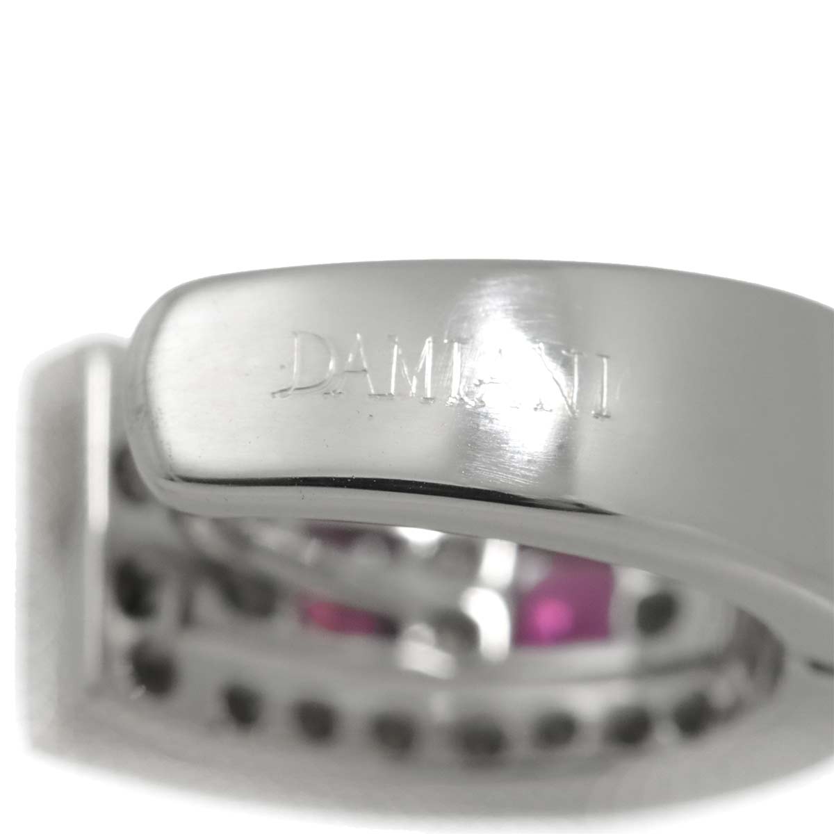 Belle Epoque Ruby Diamond Earrings Pierced 18K WG 750