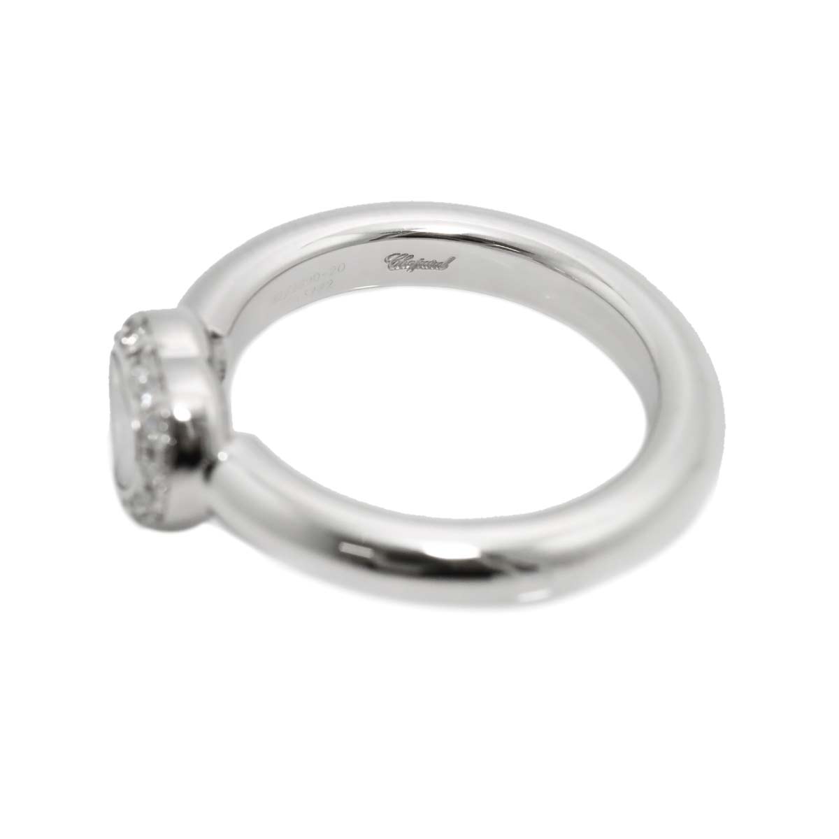 Happy Diamond Heart Ring 18K White Gold 750 Size5.25-5.5(US)