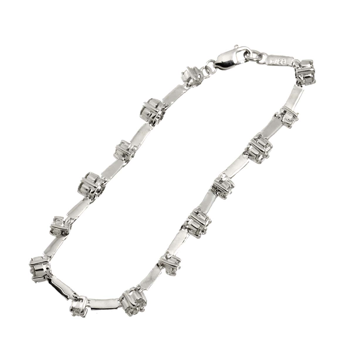 Diamond 1.53ct Bracelet 18K White Gold 750