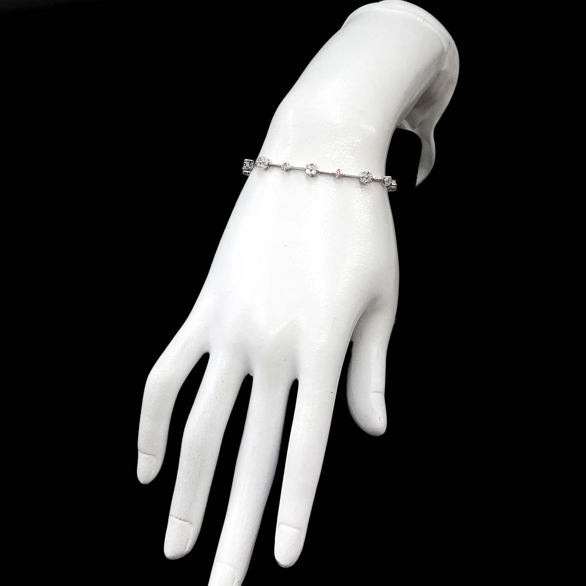 Diamond 1.53ct Bracelet 18K White Gold 750