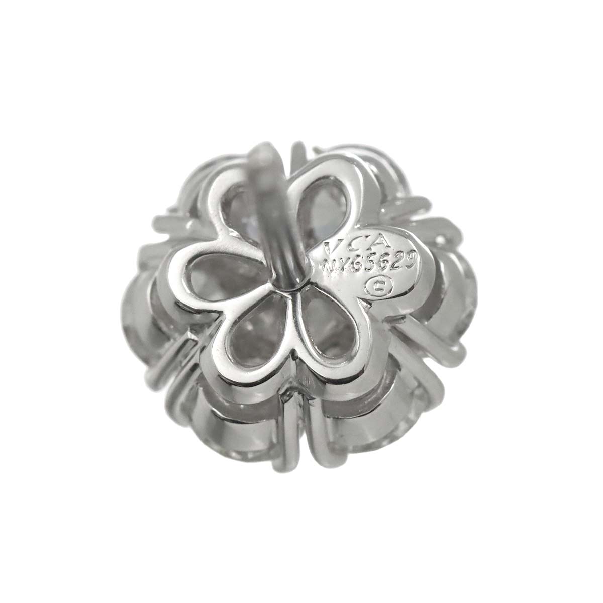 Fleurette Diamond Earrings Pierced 18K WG 750