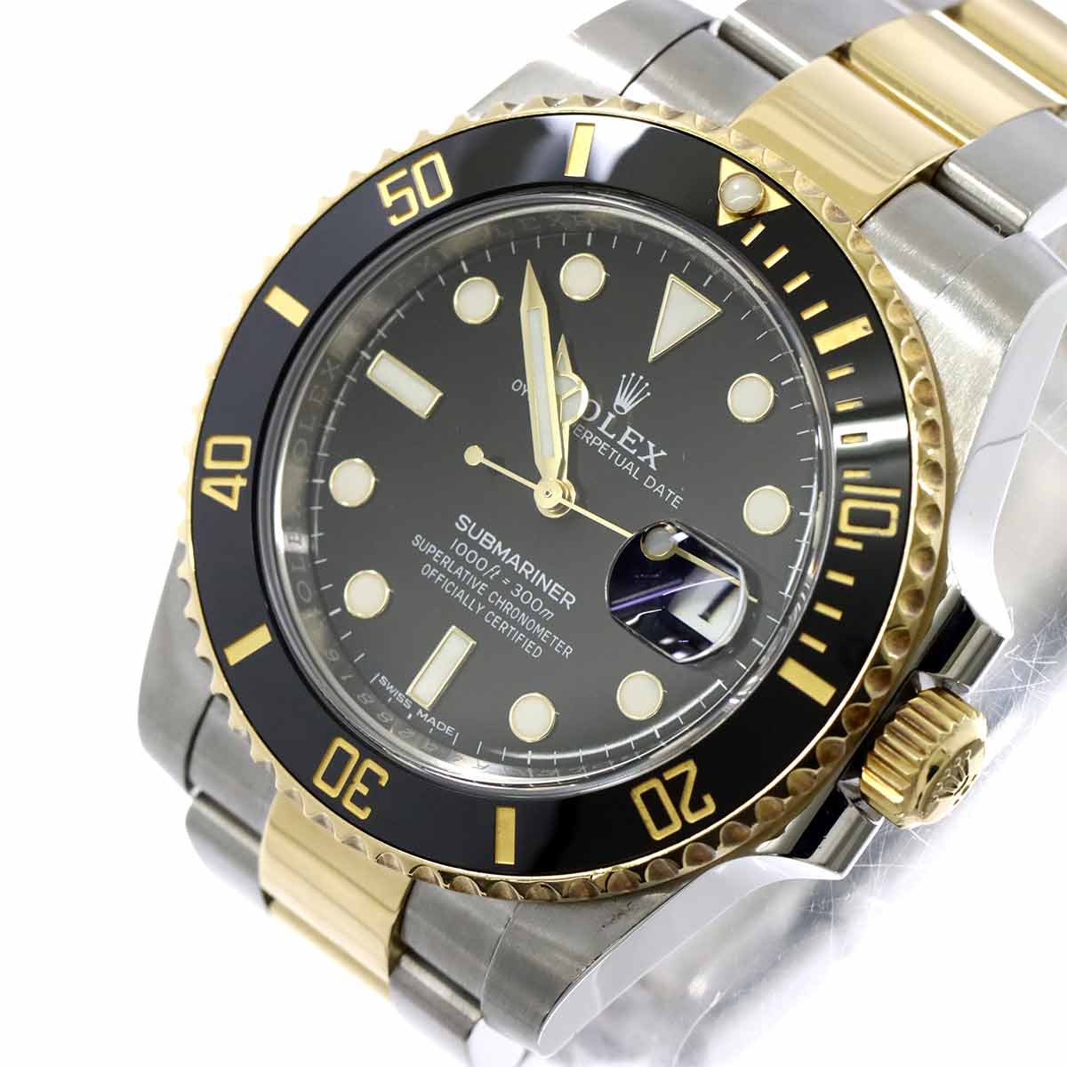 Submariner 116613LN Serial Random 750 YG Automatic Black Dial