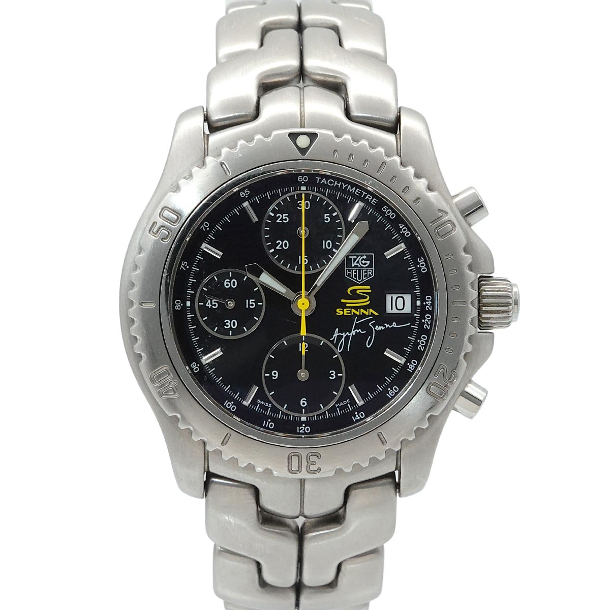 Link Chronograph CT2115 Ayrton Senna Black Dial Mens Watch