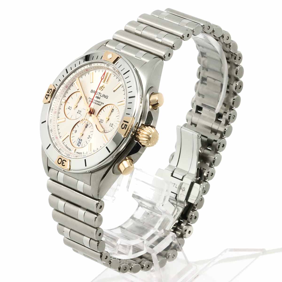 ChronomatB01 IB0134 750 PG Automatic Silver Dial Mens Watch