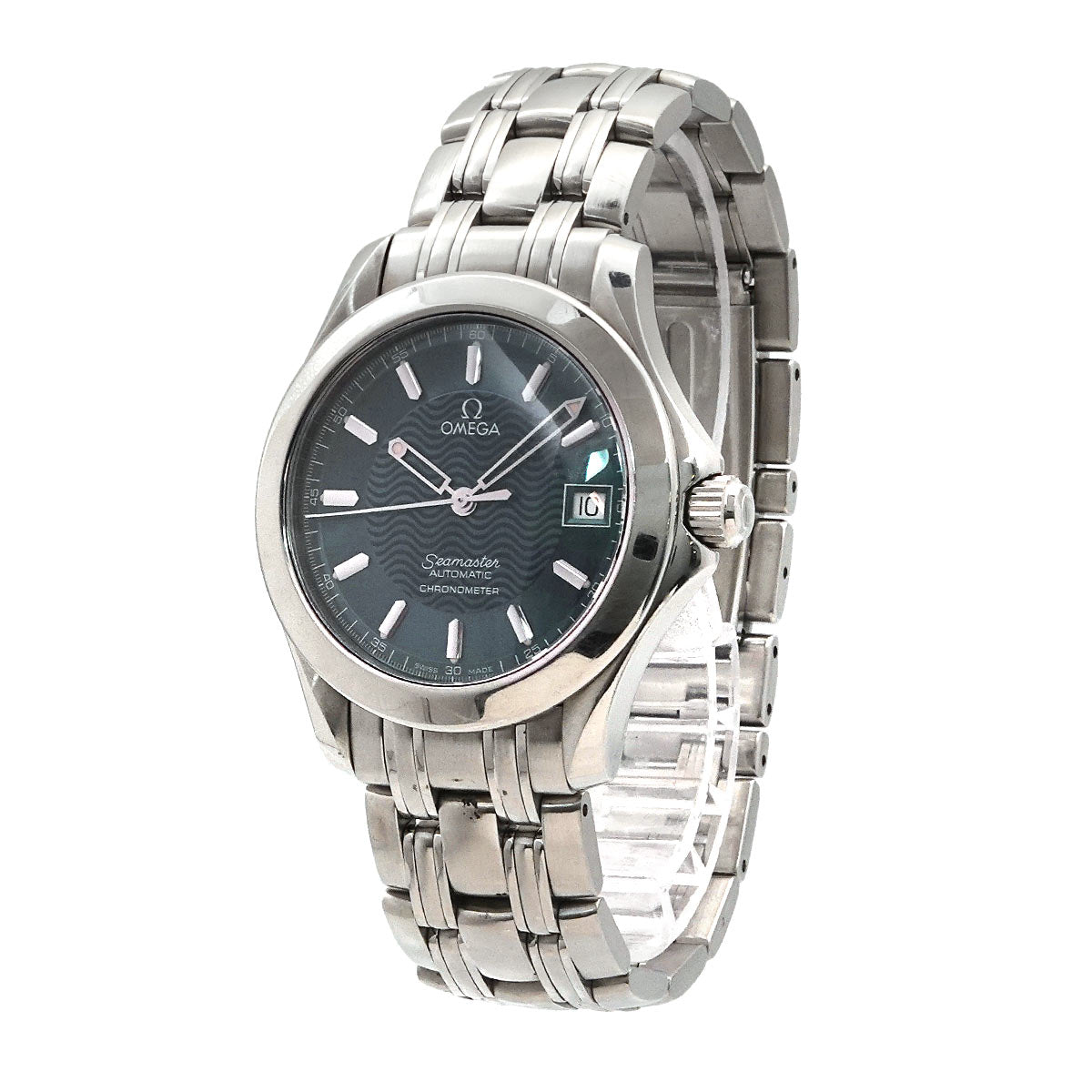 Seamaster 120m 2501 81 Automatic Date Navy Dial Mens Watch