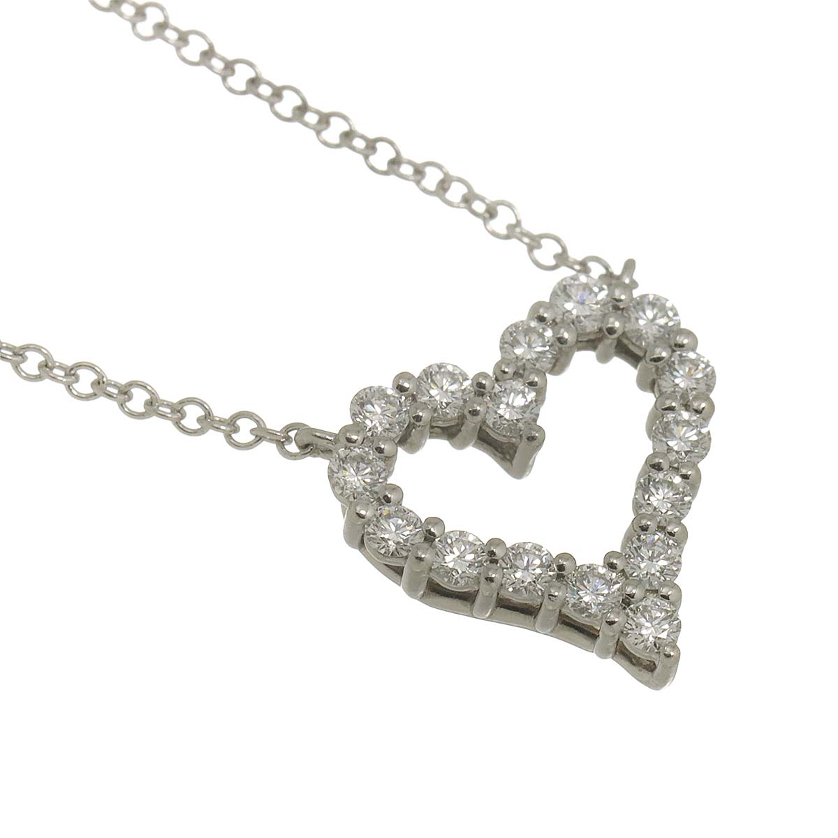 Sentimental Heart Diamond Necklace Platinum
