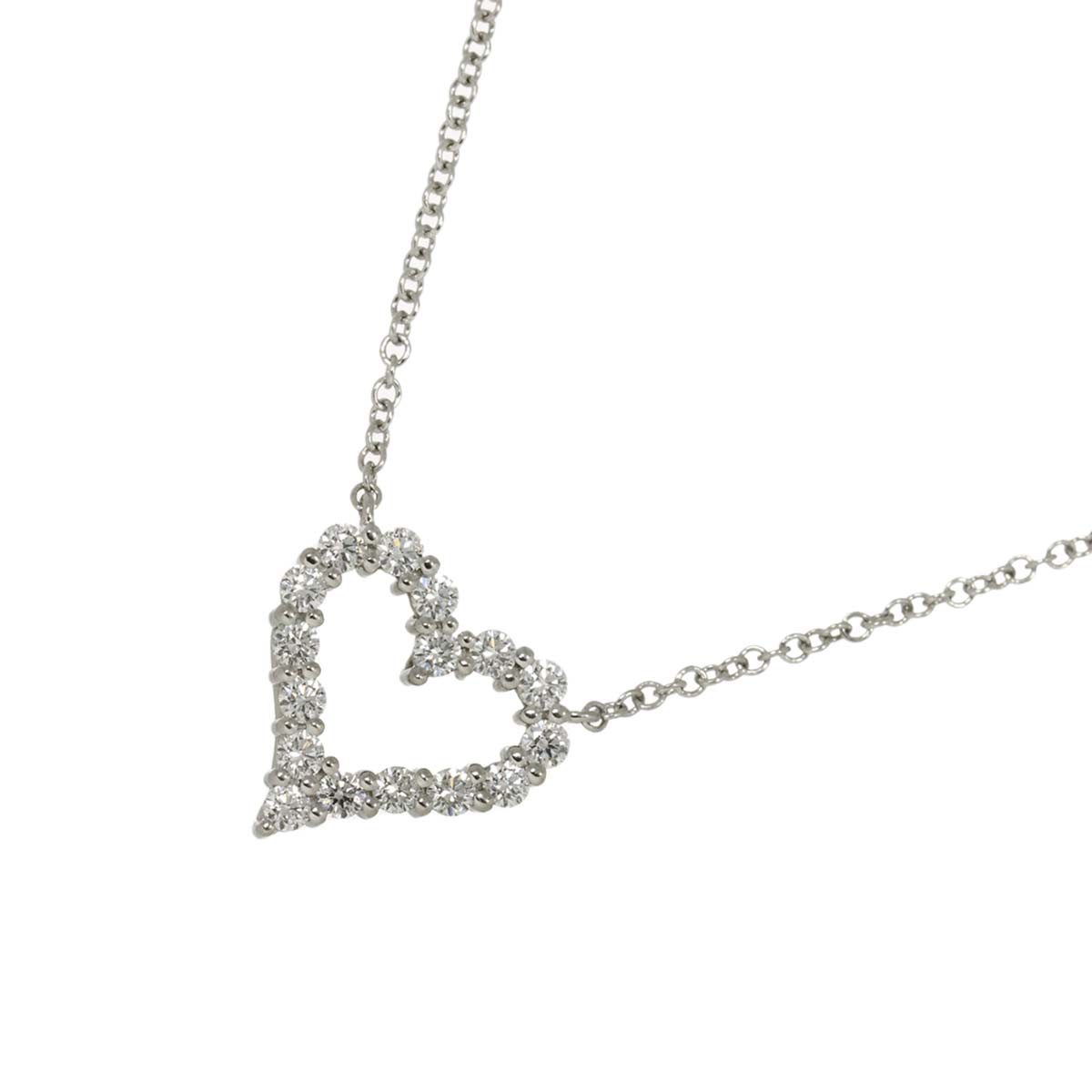 Sentimental Heart Diamond Necklace Platinum