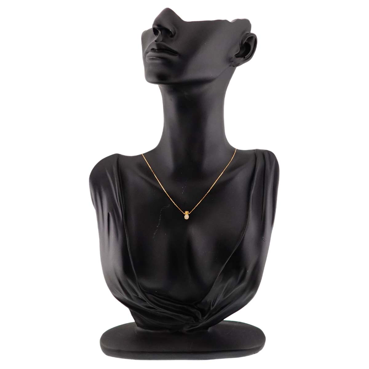 pineapple Diamond 0.06ct Necklace 18K Yellow Gold 750