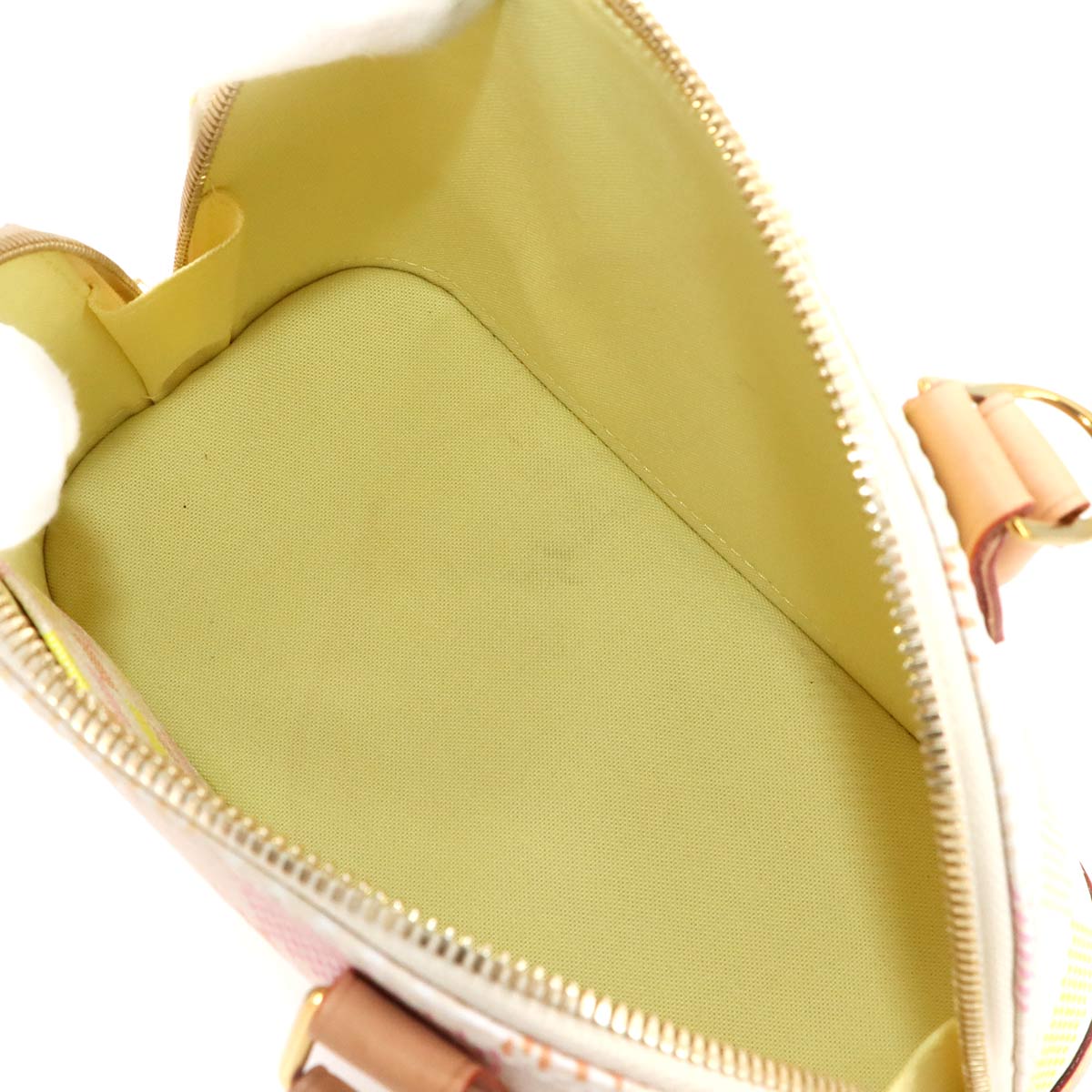 Damier Azur Alma BB Hand Shoulder Bag Peach N40516