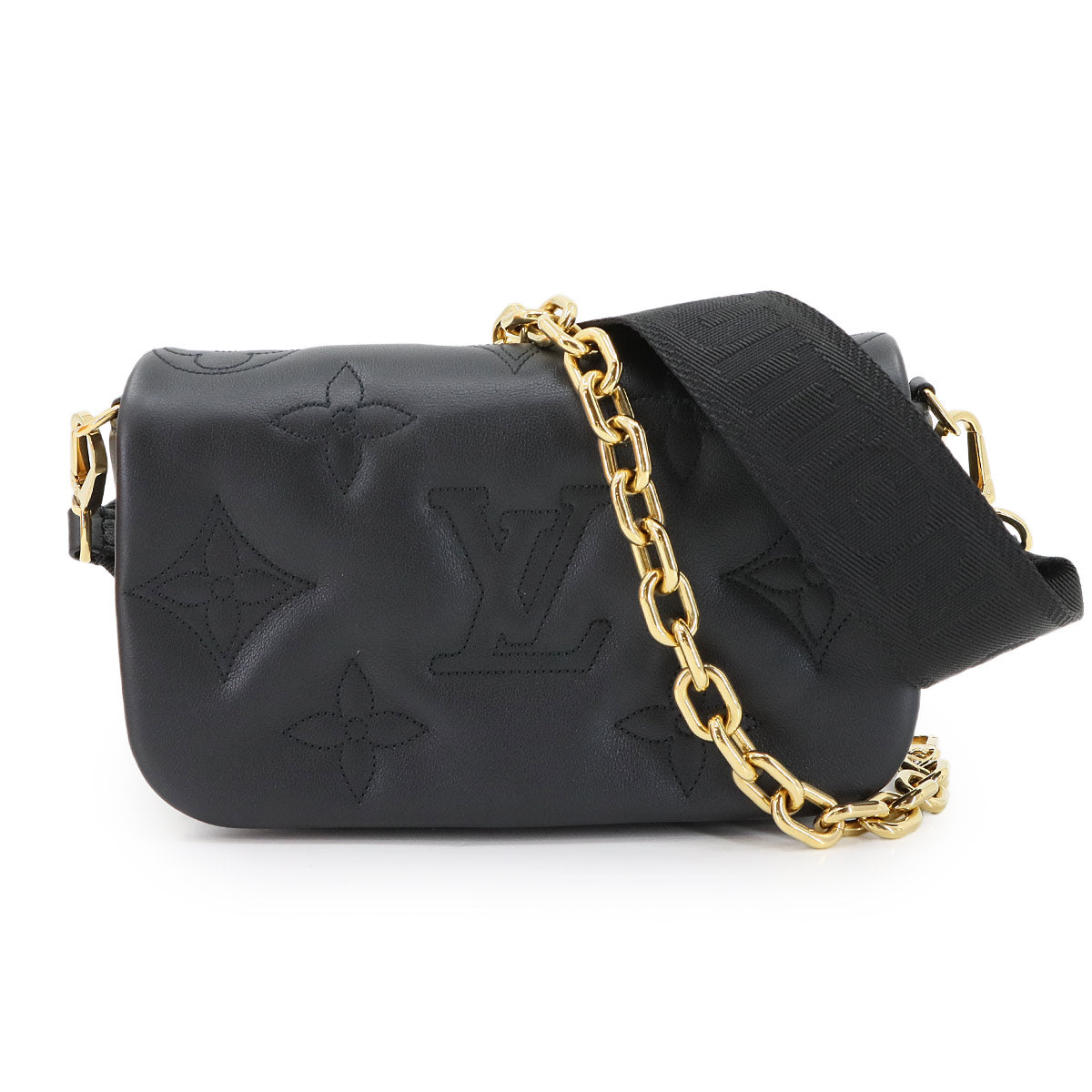 Bubblegram Wallet on Strap Shoulder Bag Leather M81398