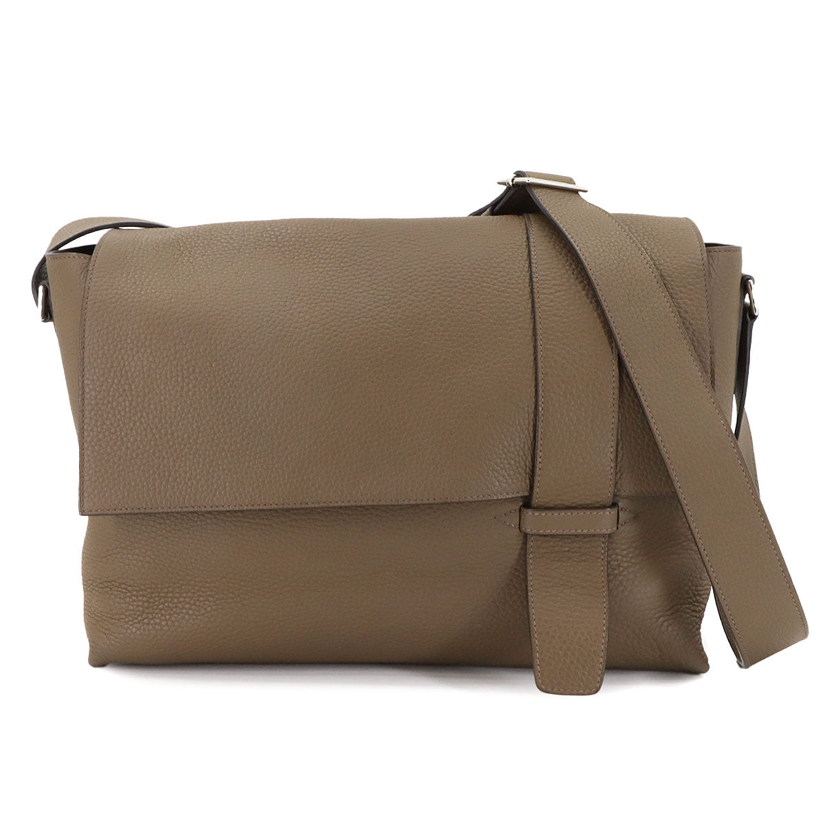Sac Alfred 35 Messenger Shoulder Bag Taurillon Clemence Toupe