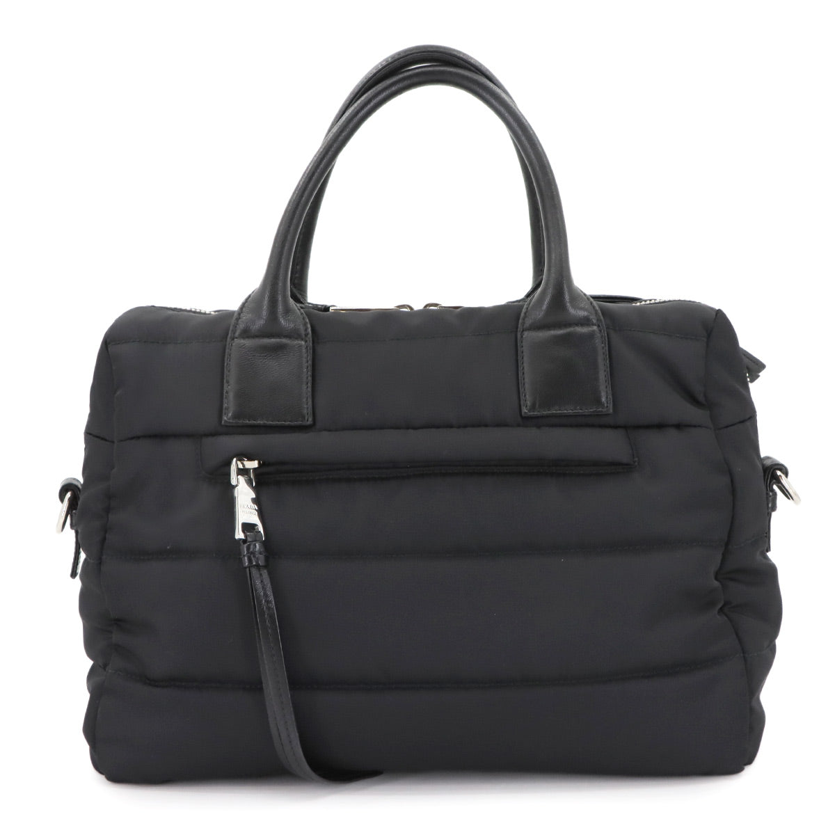 2way Hand Shoulder Bag Nylon Leather Nero Black 1BB024