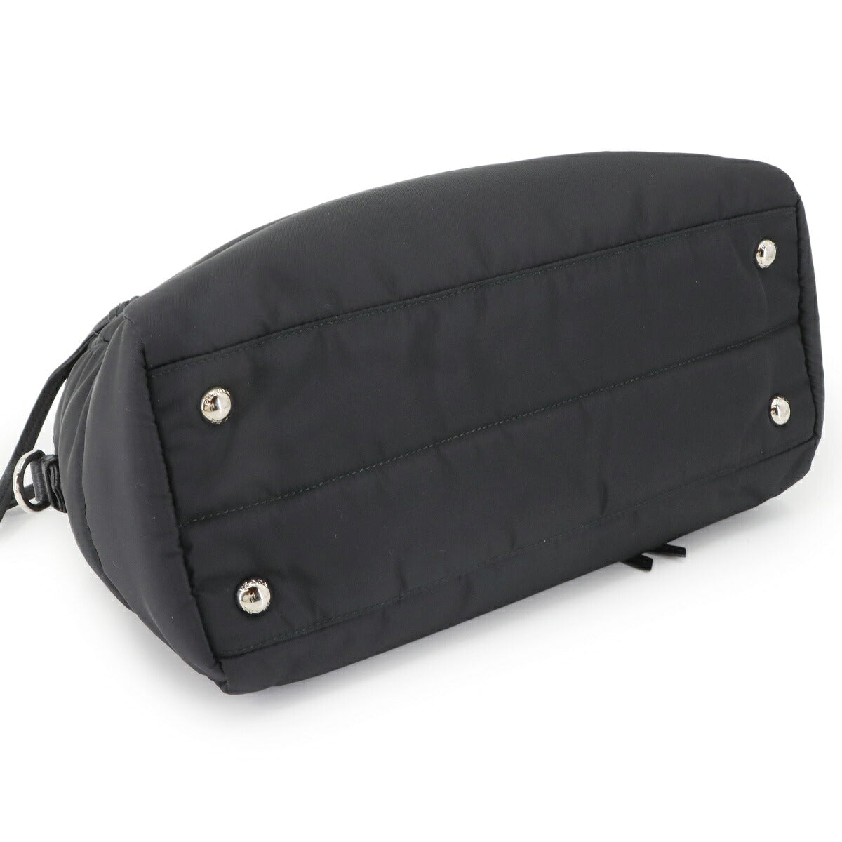 2way Hand Shoulder Bag Nylon Leather Nero Black 1BB024