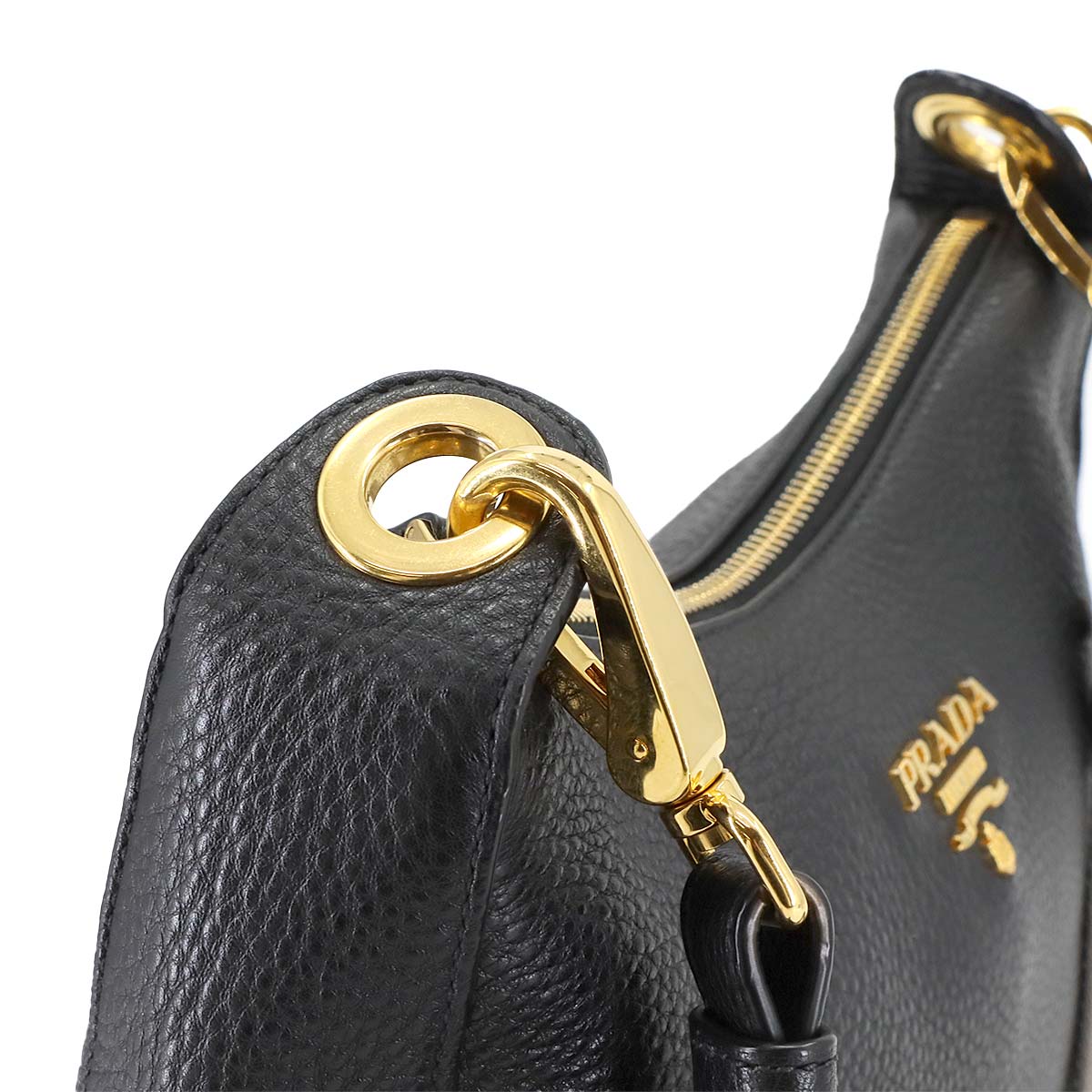 Shoulder Bag Leather Nero Black 1BC052 Purse