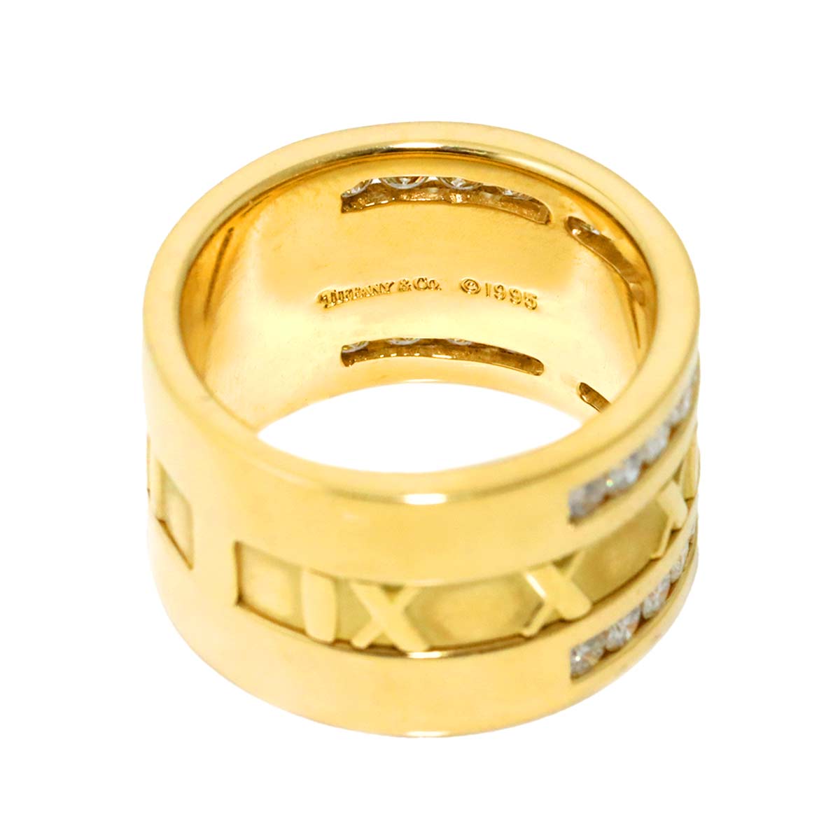Atlas Wide Ring Diamond 18K YG 750 Size5.25-5.5(US)
