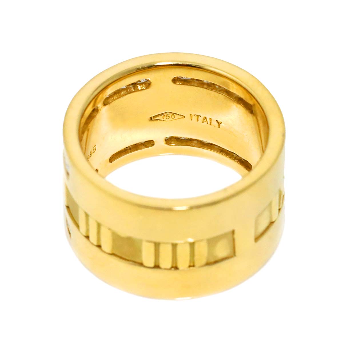 Atlas Wide Ring Diamond 18K YG 750 Size5.25-5.5(US)