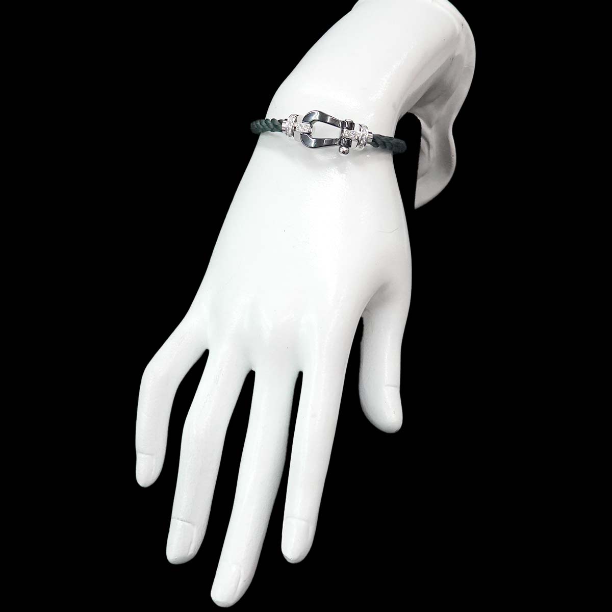 Force 10 LM Diamond Bracelet Ceramic 18K WG 750 Steel size14