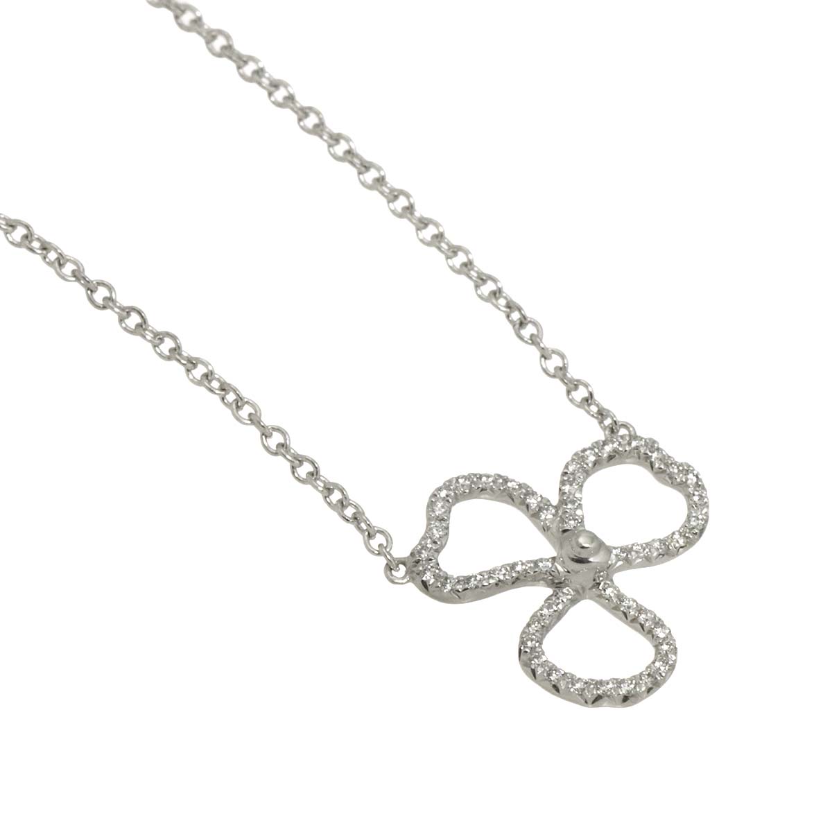 Paper Flowers Diamond Necklace Platinum