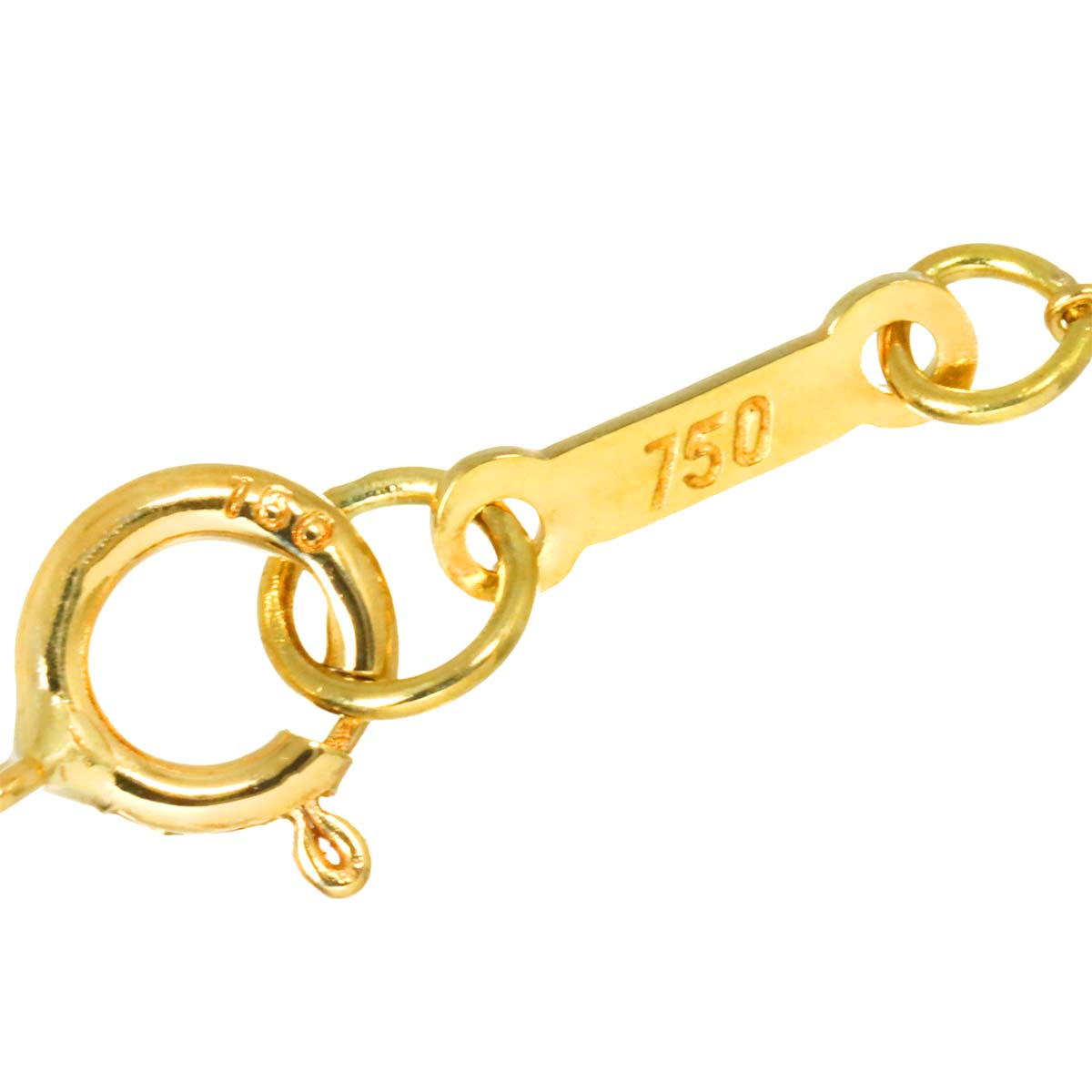 Open Heart Diamond Necklace 18K Yellow Gold 750