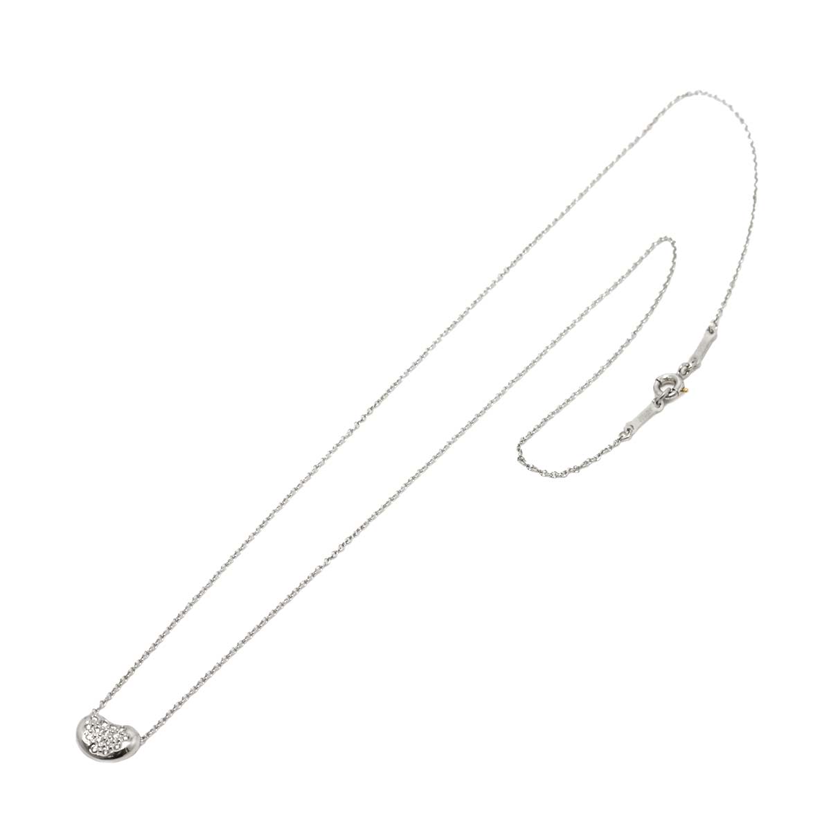 Bean Diamond Necklace Platinum