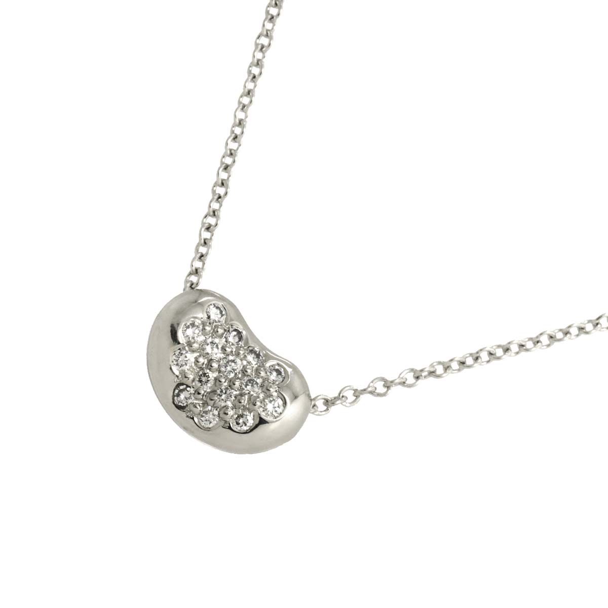 Bean Diamond Necklace Platinum