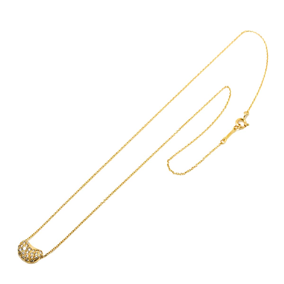 Bean Diamond Necklace 18K Yellow Gold 750