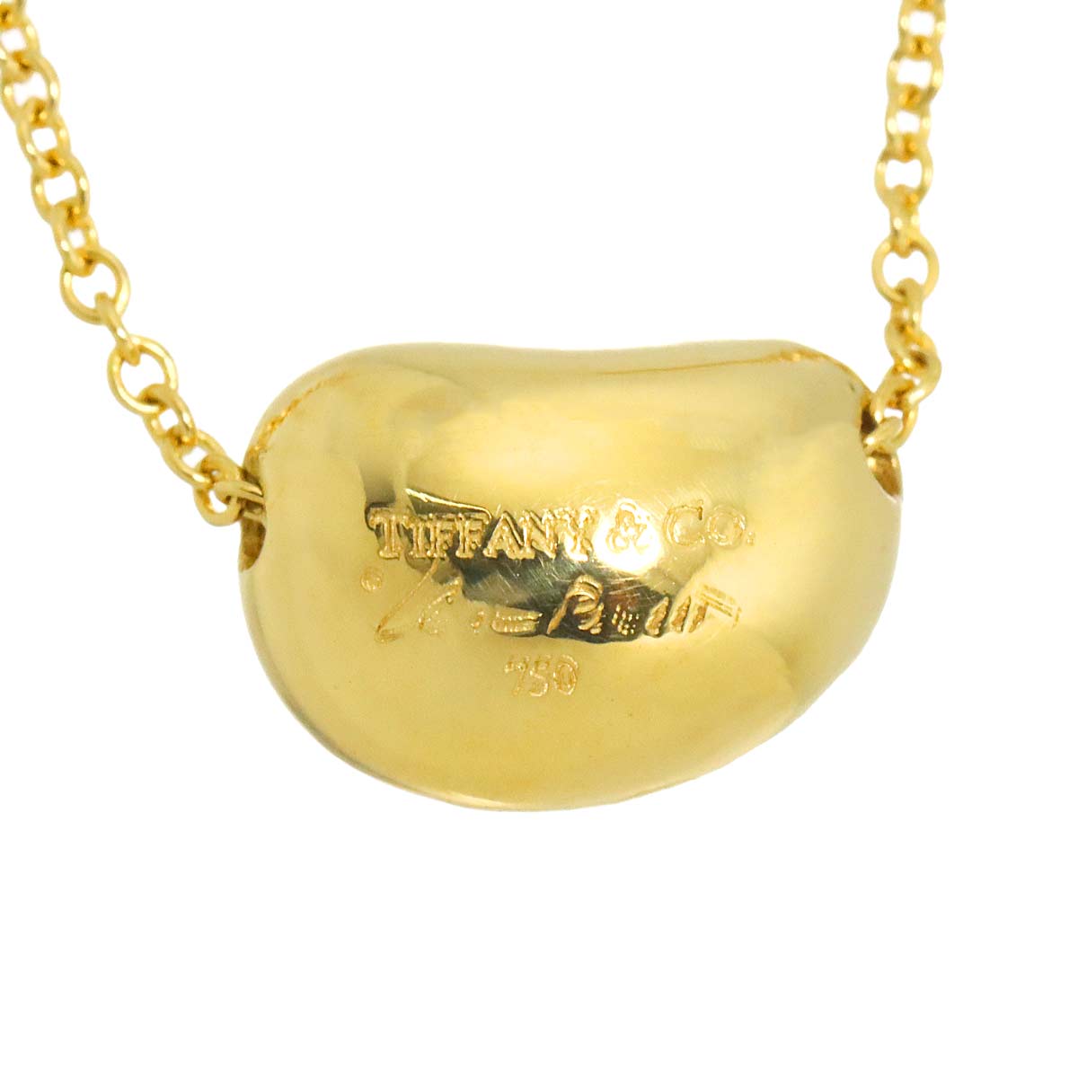 Bean Diamond Necklace 18K Yellow Gold 750