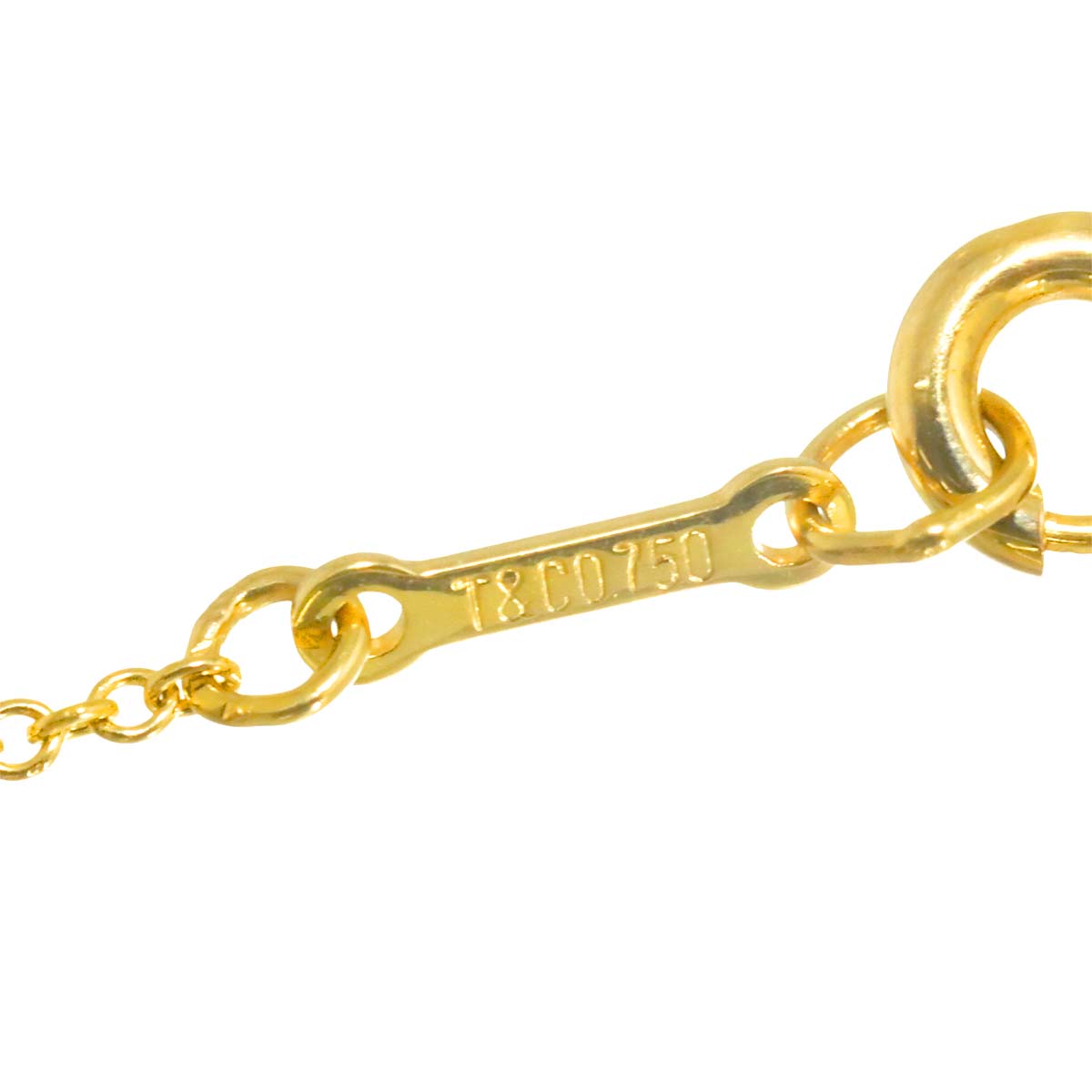 Bean Diamond Necklace 18K Yellow Gold 750