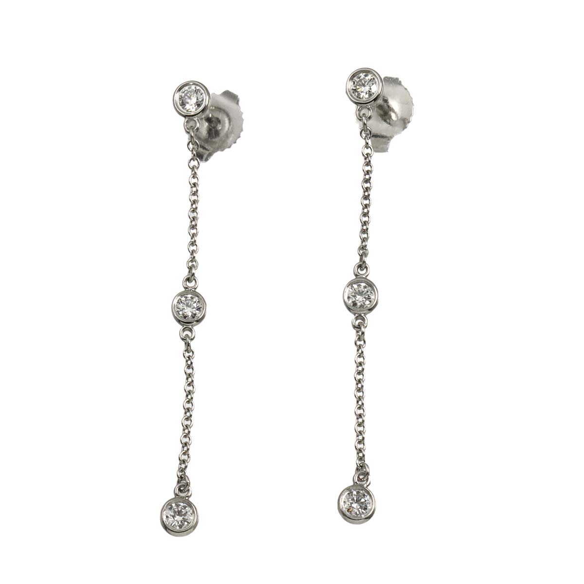 By The Yard  Diamond Earrings Pierced Pt